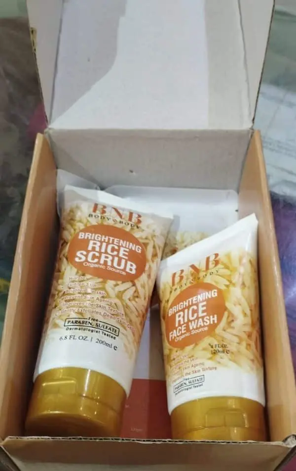 BnB Whitening Rice Extract Bright & Glow Kit 2.webp