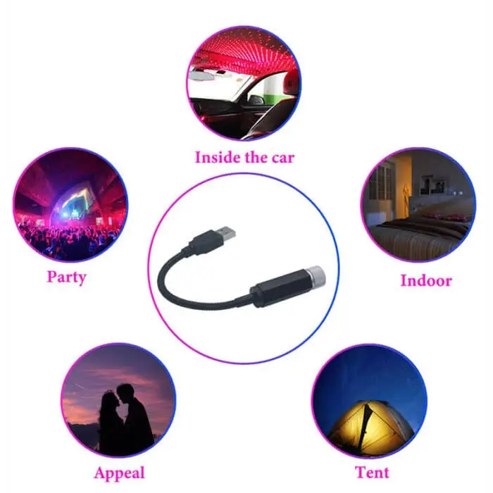 Car Roof Projection Light Usb Portable Star Night Light ( P ) 3.webp