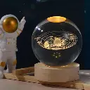 Crystal Ball Night Light Glowing Planet Galaxy Astronaut 3d Moon Table Lamp Usb (random Design) 3.webp