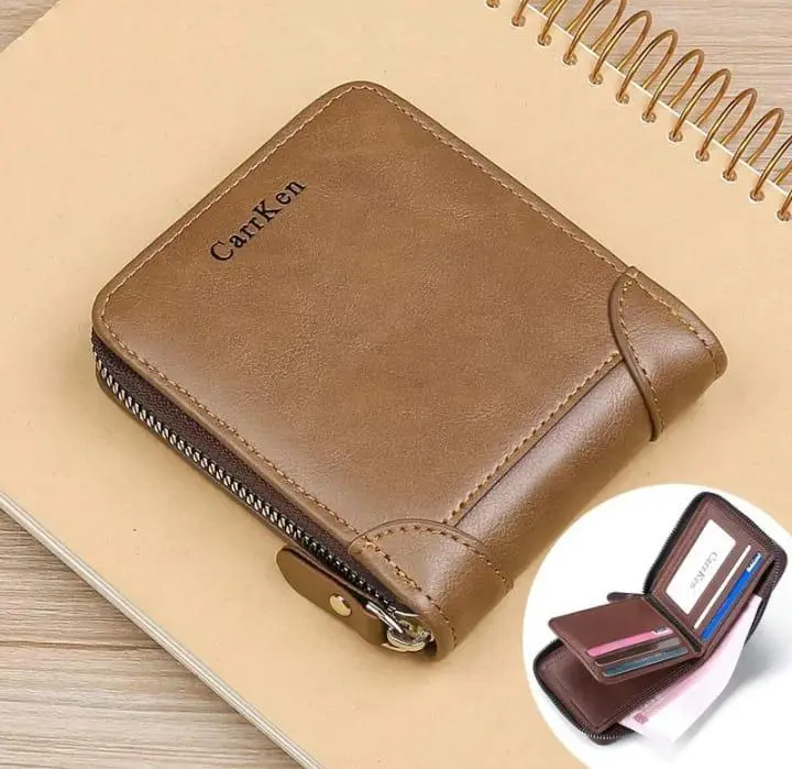 Men's Easy to Carry Zip Closure Leather Wallet 1.webp