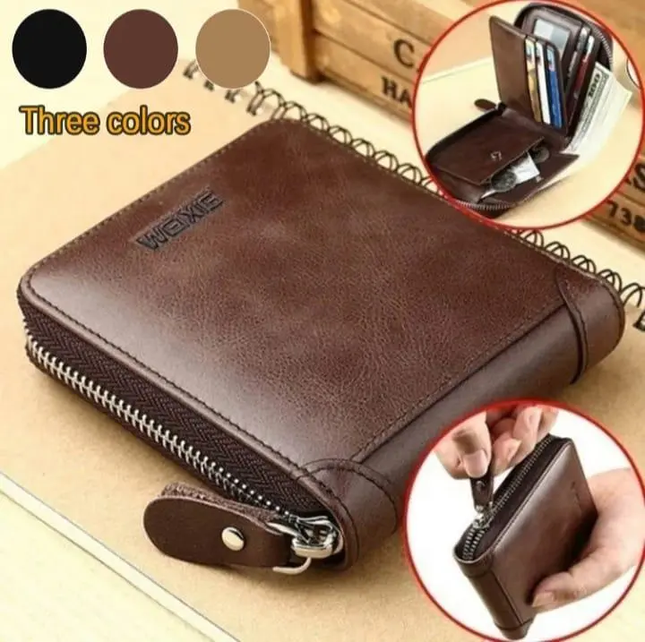 Men's Easy to Carry Zip Closure Leather Wallet 8.webp