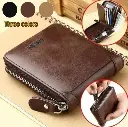 Men's Easy to Carry Zip Closure Leather Wallet 8.webp