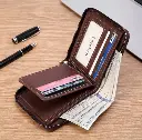 Men's Easy to Carry Zip Closure Leather Wallet 3.webp