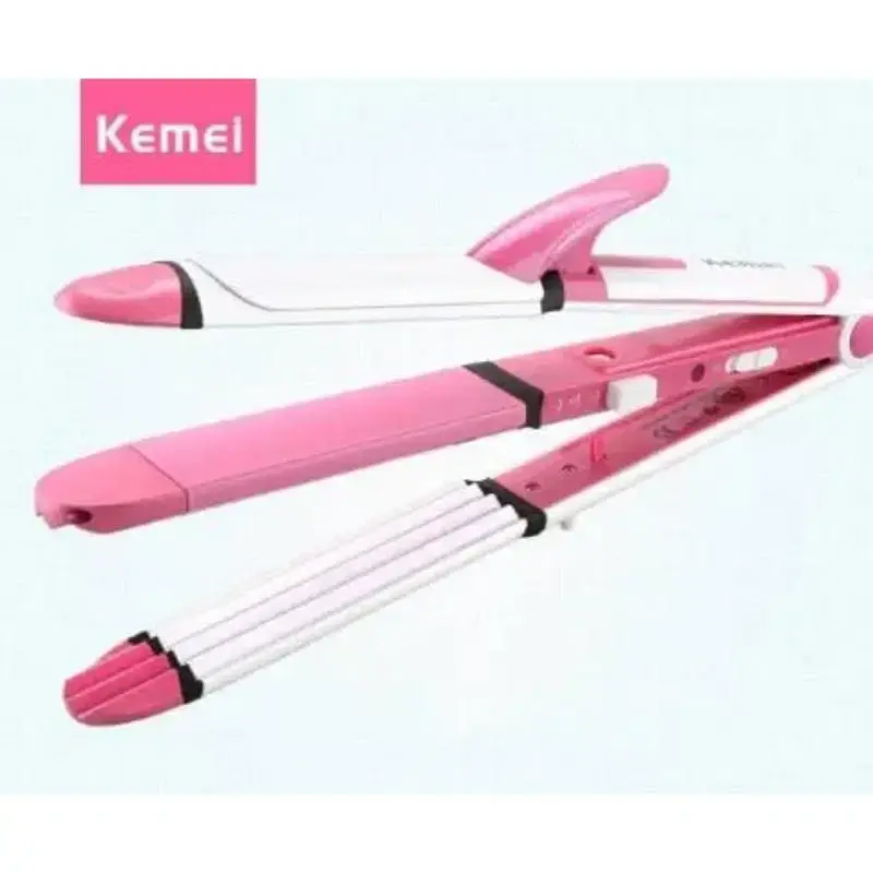 Hair Straightener Curling Irons KM-1291, 3 in 1 Hair Straightener Roller Curlerss.webp