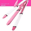 Hair Straightener Curling Irons KM-1291, 3 in 1 Hair Straightener Roller Curlers.webp