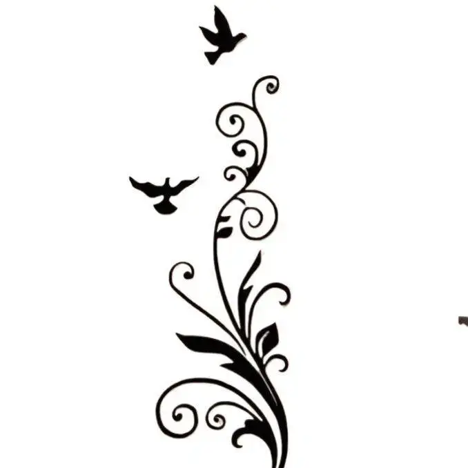 Flower with Birds Design Wooden Wall Decor 1.webp