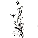 Flower with Birds Design Wooden Wall Decor 1.webp