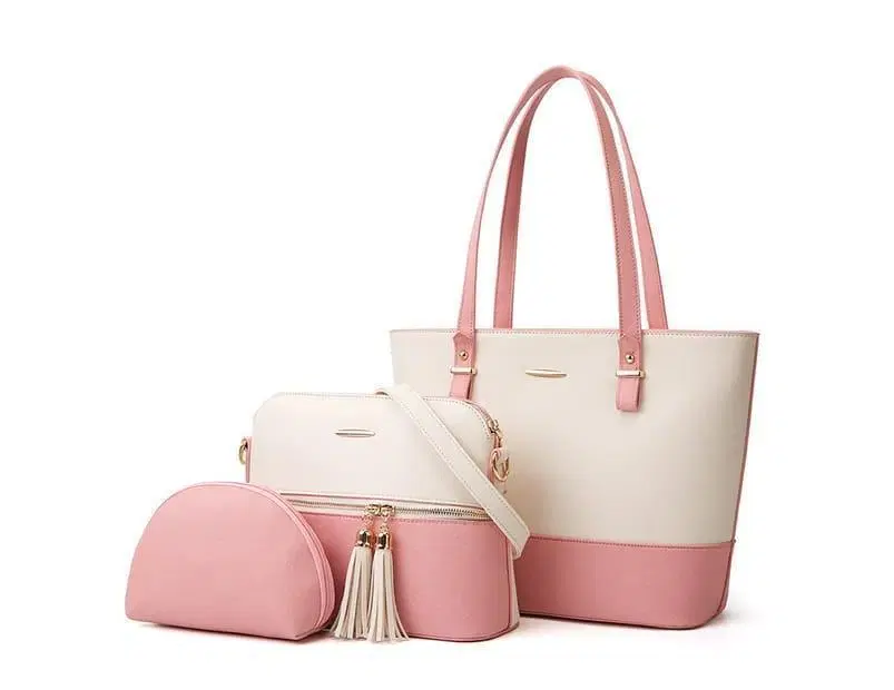 3 PCs Top Handle Women's PU Leather Handbag